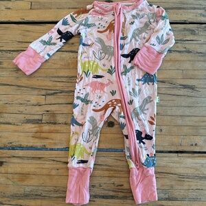 Newborn Pink Jurassic Little Sleepies Pajama